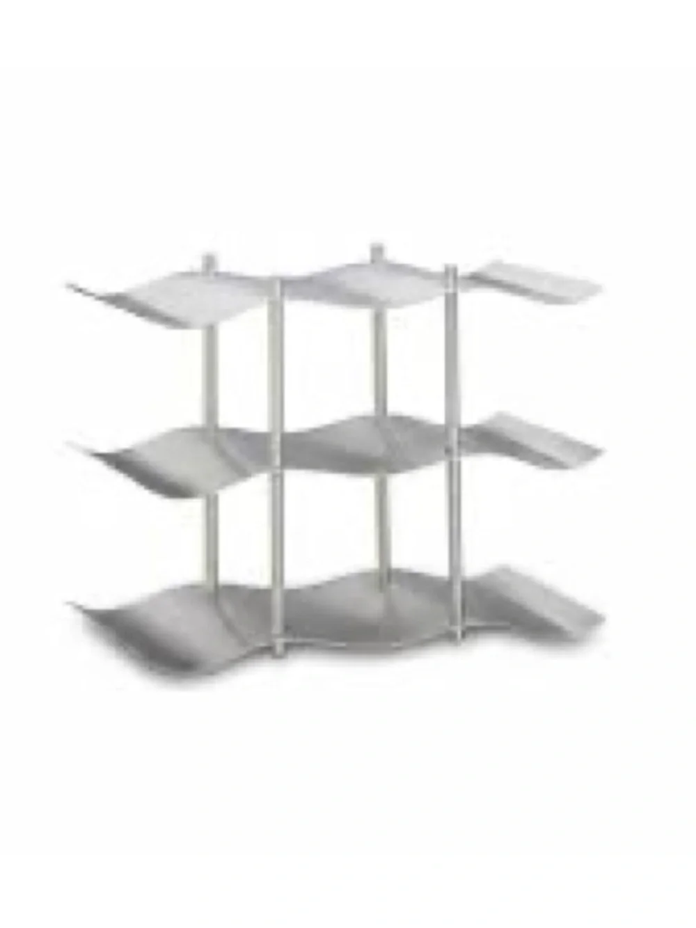Stainless Steel 9 Wine Bottle Wavy Storage Rack
